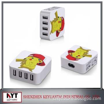 Mobile phone accessories 25W 5V5A 4 usb port charger multi port usb charger station for iphone charger, android phone